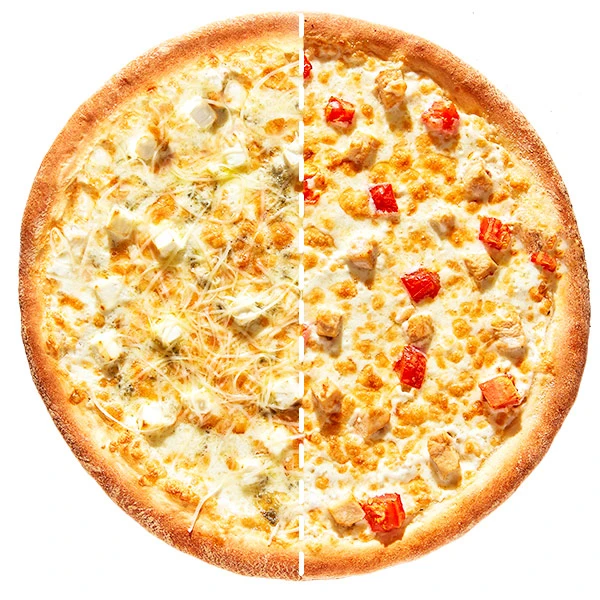 Пицца Четыре сыра + Цыпленок ранч 36 см 