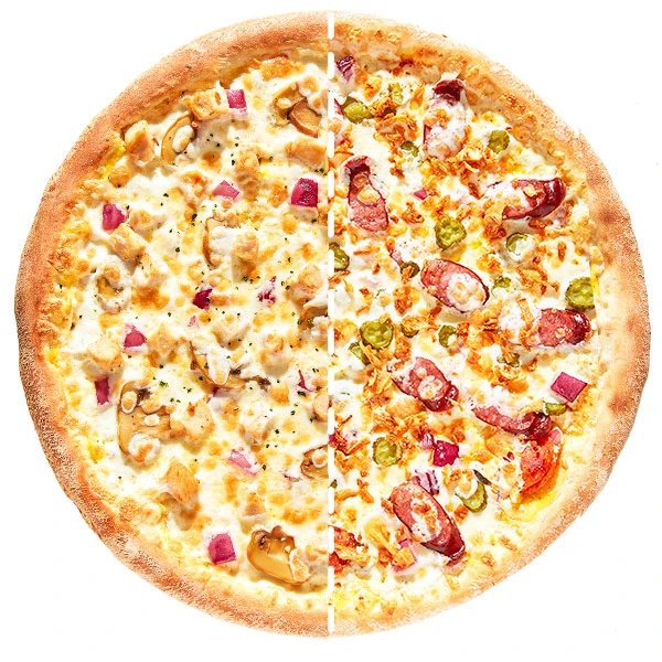 Пицца Куриный жюльен + Баварская 36 см