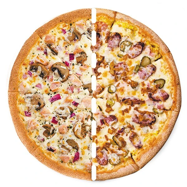 Пицца Куриный жюльен + Баварская 36 см