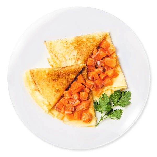 Блины с красной рыбой